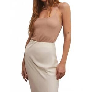 NEW Z SUPPLY anza sparkle cami in champagne